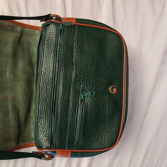 Dooney & Bourke All-Weather green/tan leather shoulder bag - Picture 8 of 14